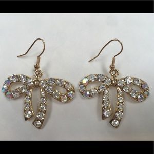 Bow Rhinestone Earrings